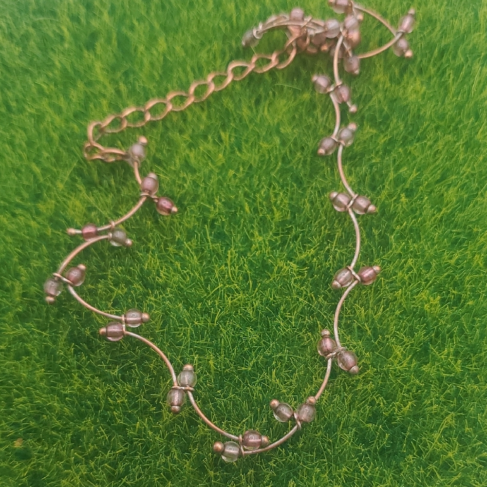 Ivy Pink Crystal Anklet B3023